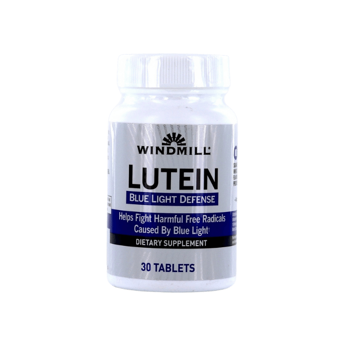 Windmill Lutein Blue Light Defense Tablets for Eye Health, 30 Ea